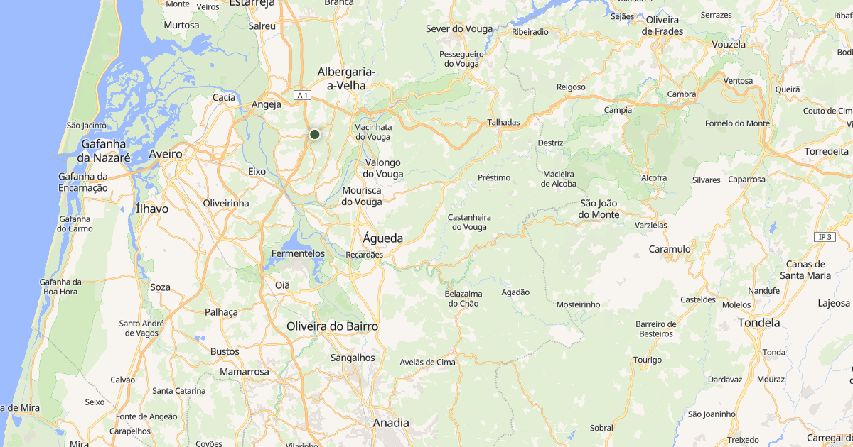 Mapa do concelho de Águeda