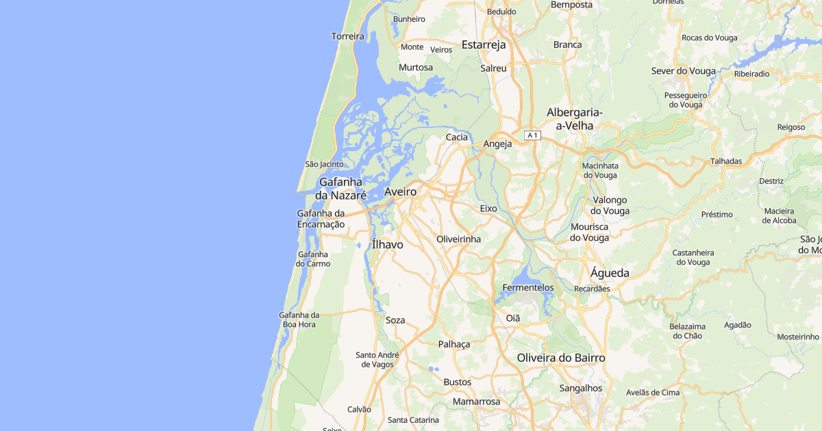 Mapa do concelho de Aveiro