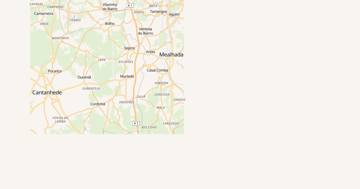 Mapa do concelho de Mealhada
