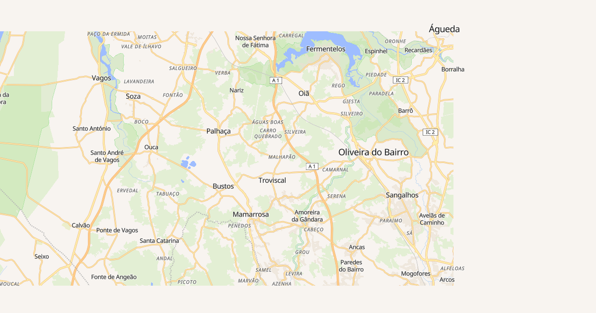 Mapa do concelho de Oliveira do Bairro