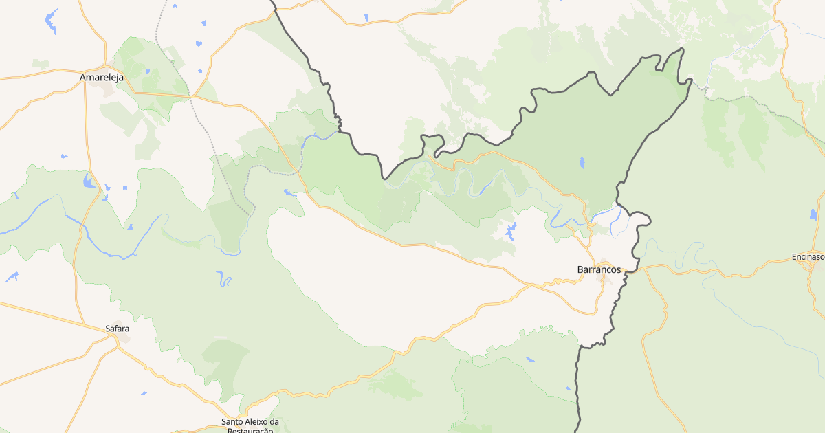 Mapa do concelho de Barrancos