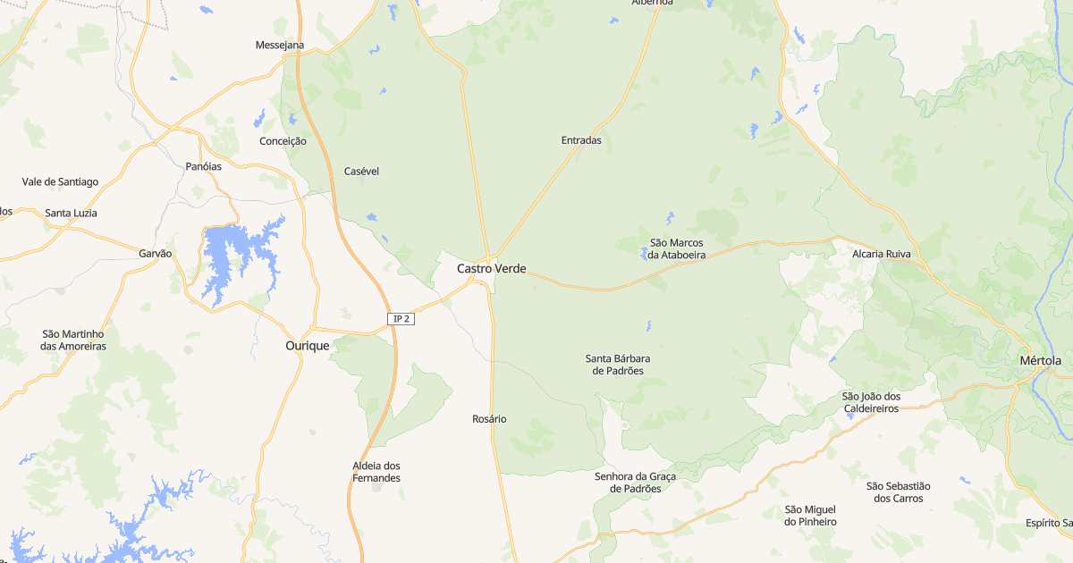 Mapa do concelho de Castro Verde