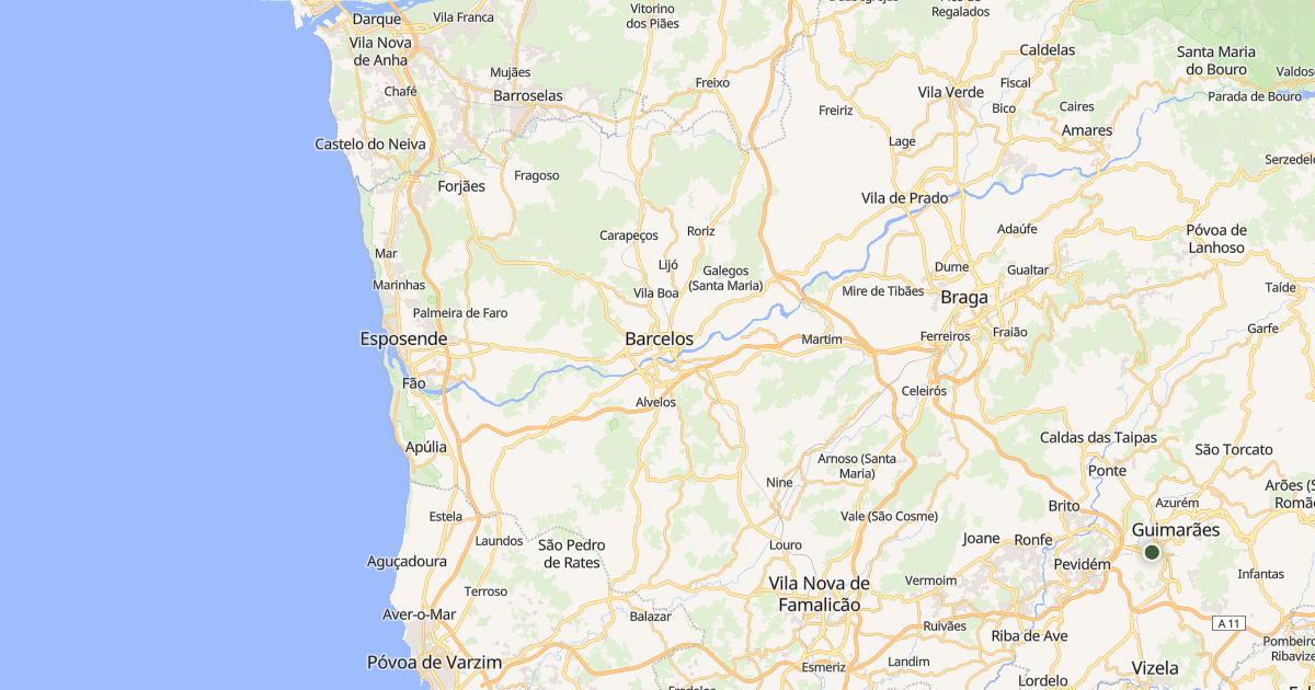 Mapa do concelho de Barcelos