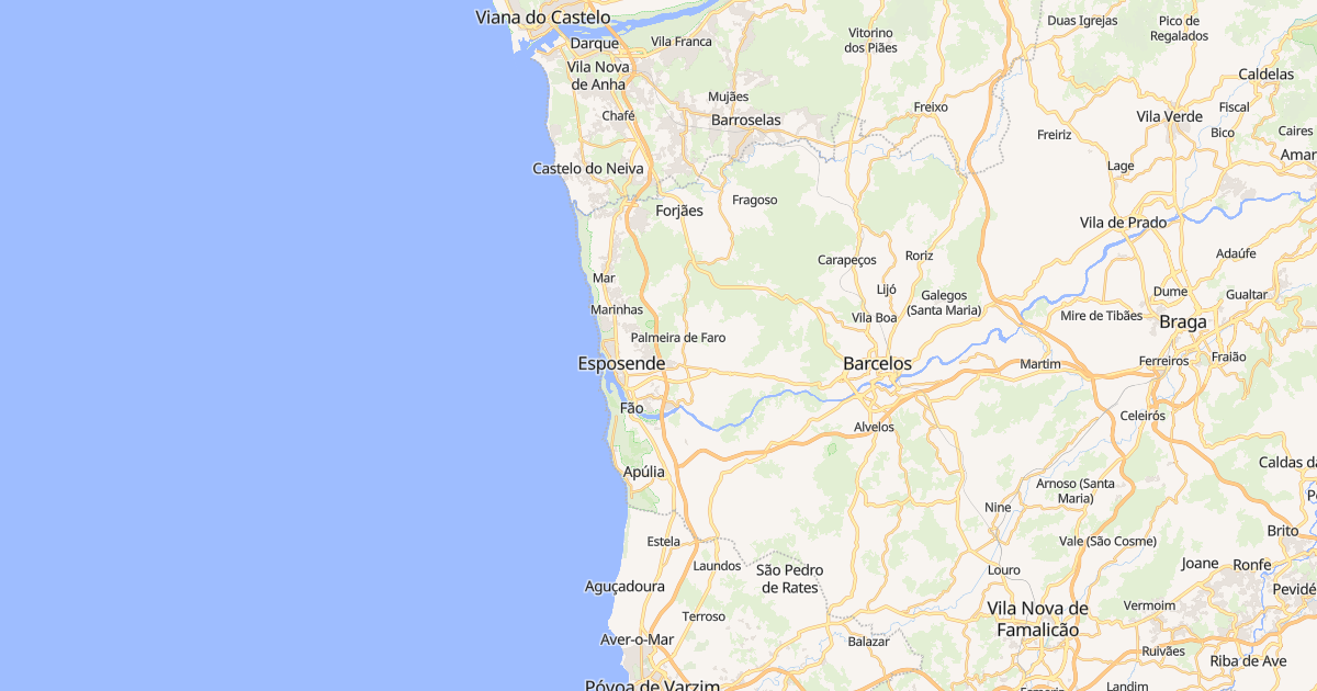 Mapa do concelho de Esposende