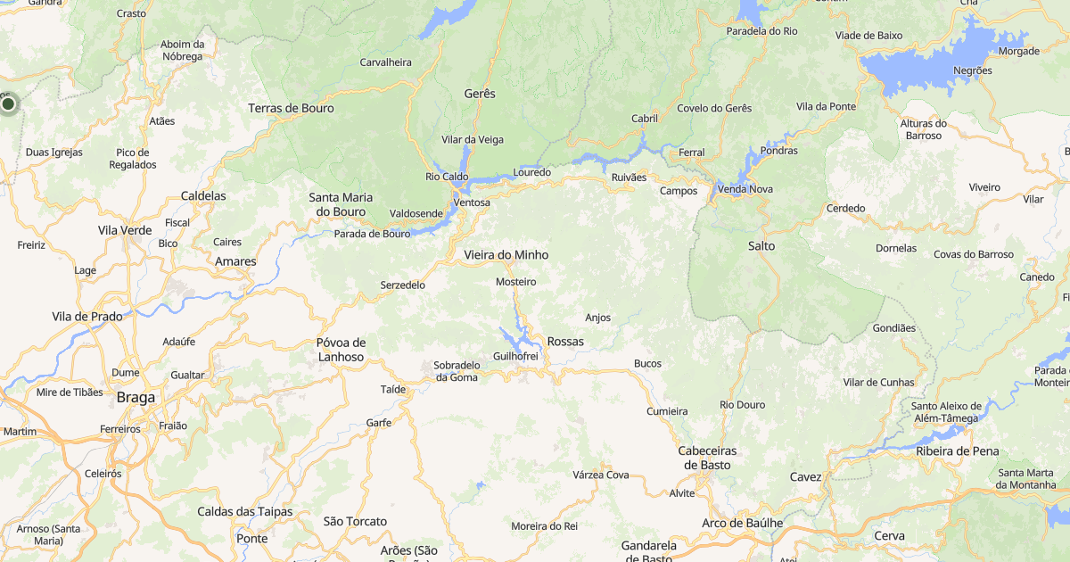 Mapa do concelho de Vieira do Minho