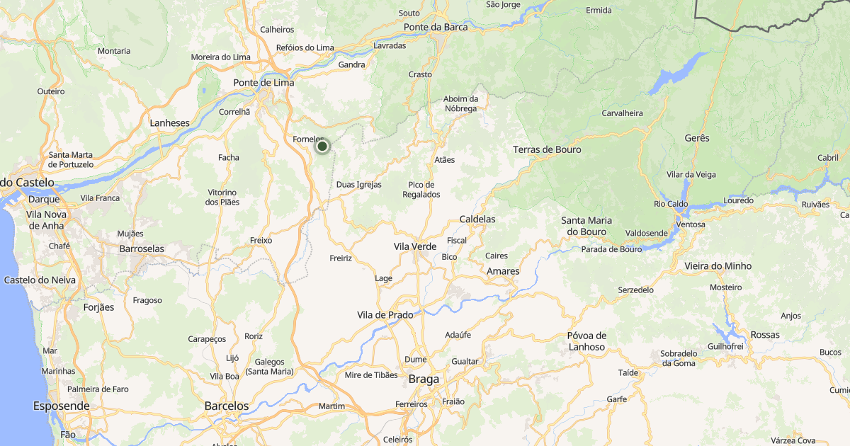 Mapa do concelho de Vila Verde