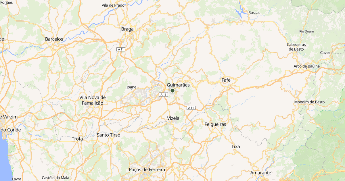 Mapa do distrito de Braga