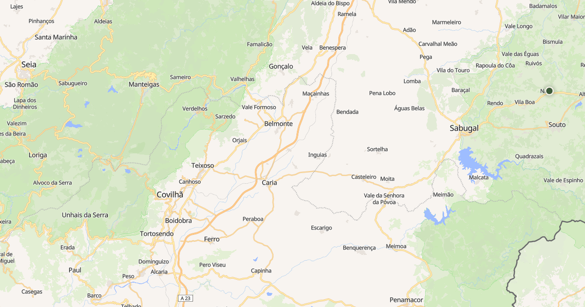 Mapa do concelho de Belmonte