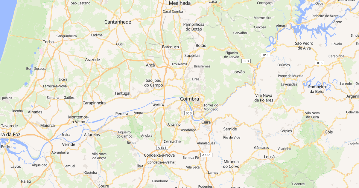 Mapa do concelho de Coimbra