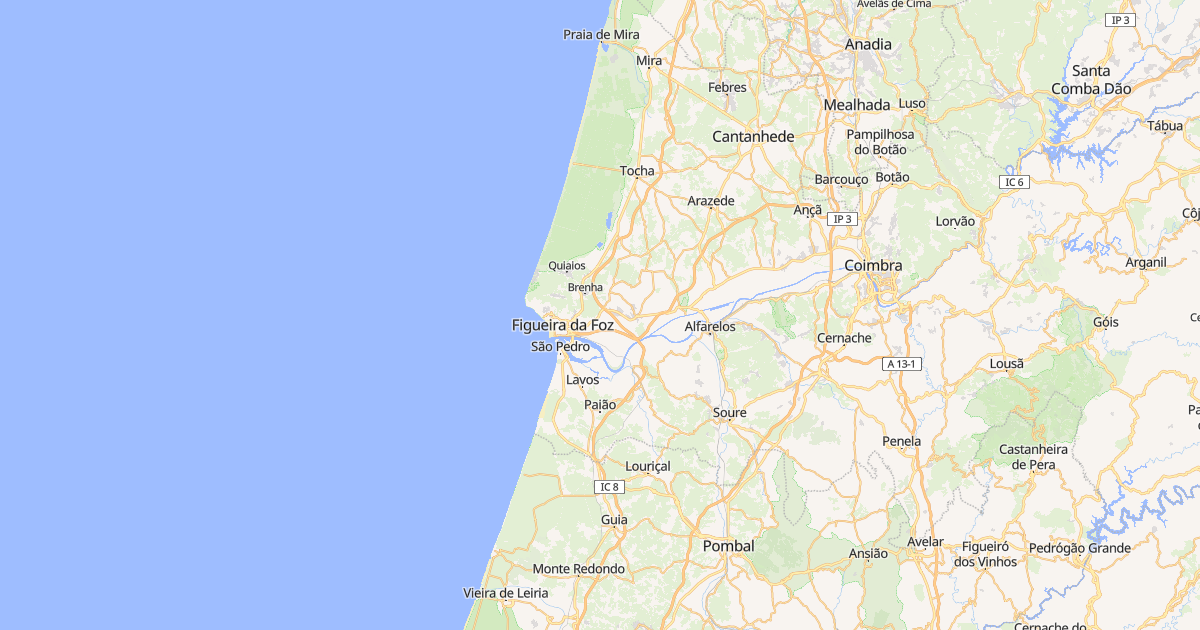 Mapa do concelho de Figueira da Foz