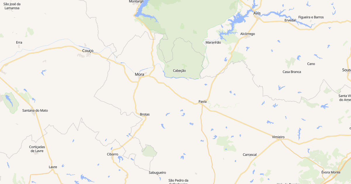 Mapa do concelho de Mora