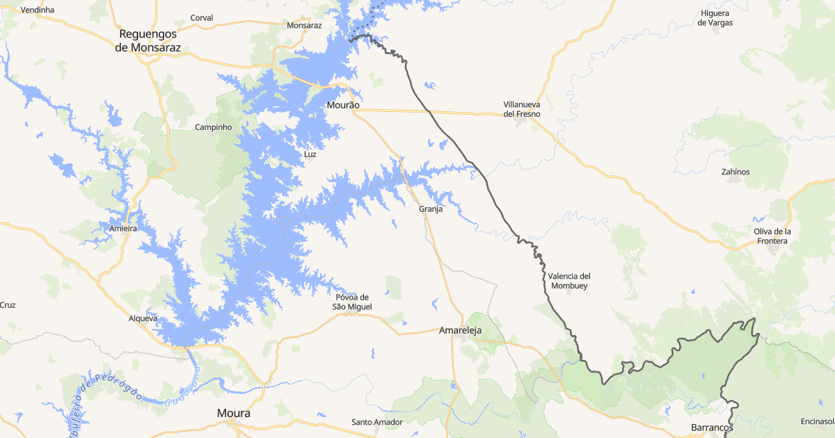 Mapa do concelho de Mourão