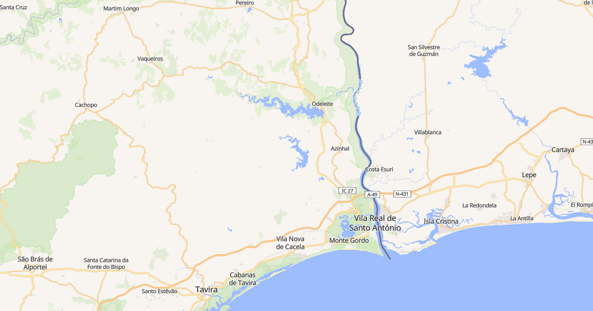 Mapa do concelho de Castro Marim