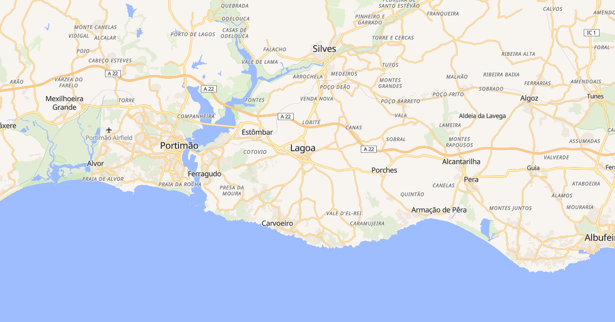 Mapa do concelho de Lagoa