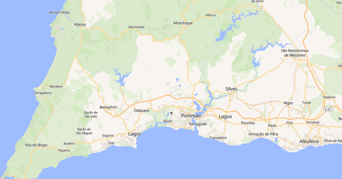 Mapa do concelho de Portimão