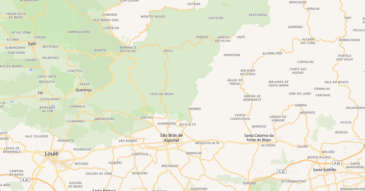 Mapa do concelho de São Brás de Alportel