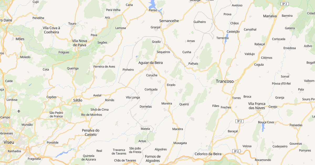 Mapa do concelho de Aguiar da Beira