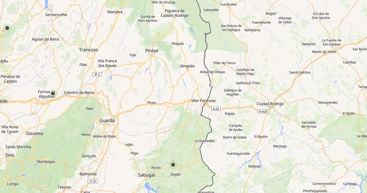 Mapa do concelho de Almeida