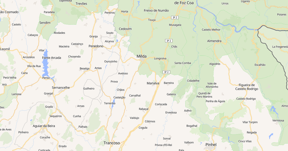Mapa do concelho de Mêda