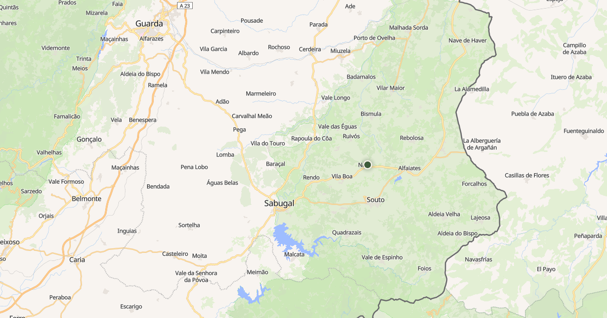 Mapa do concelho de Sabugal