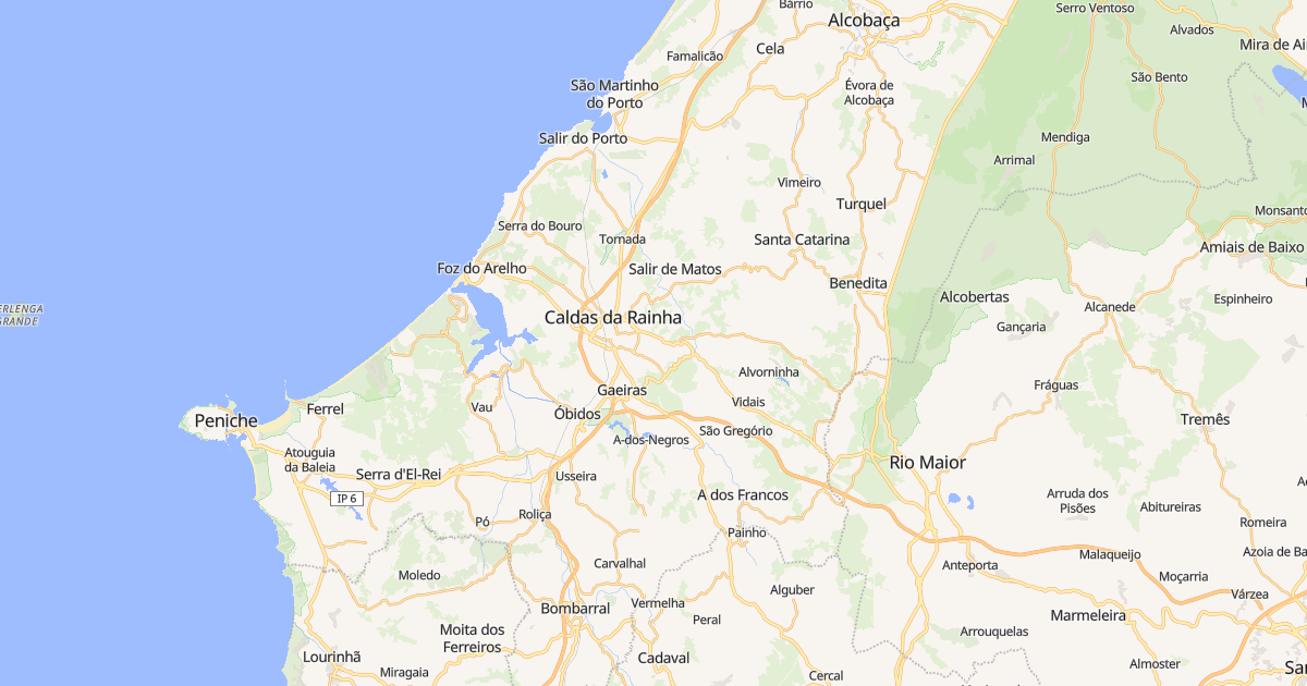 Mapa do concelho de Caldas da Rainha