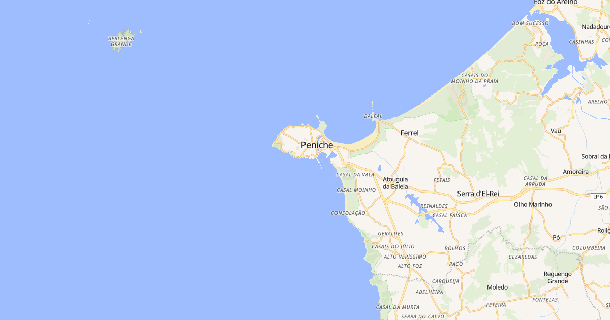 Mapa do concelho de Peniche
