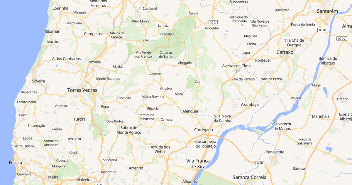 Mapa do concelho de Alenquer