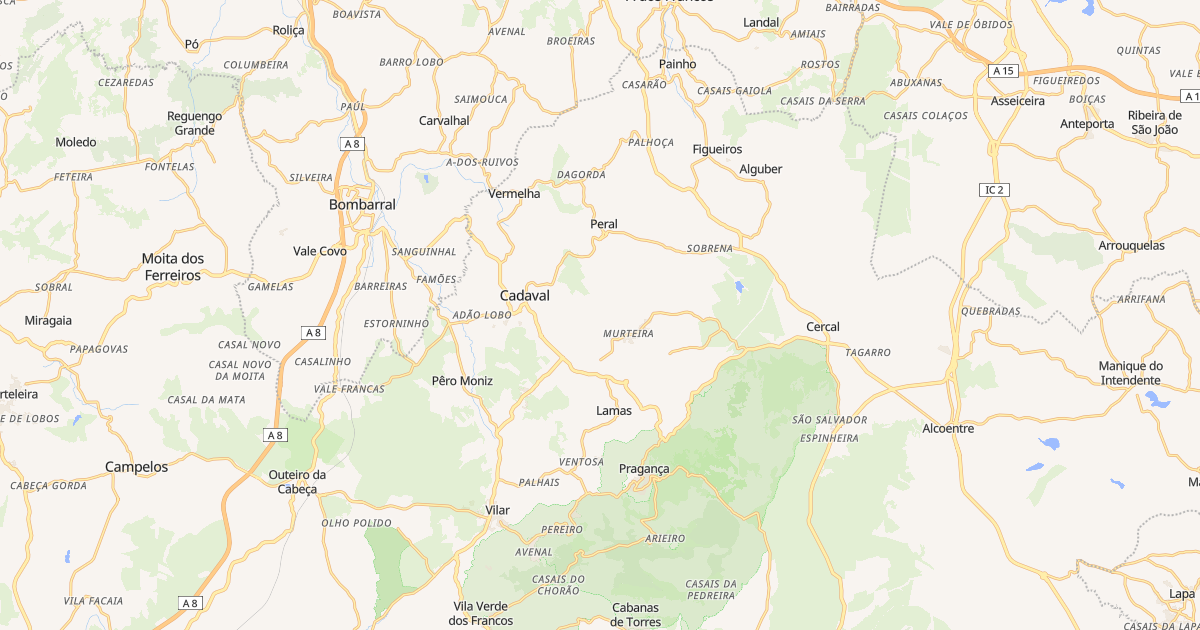 Mapa do concelho de Cadaval