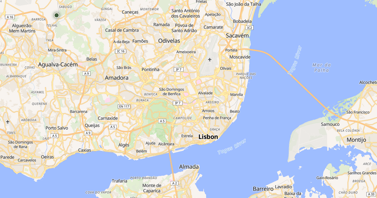 Mapa do concelho de Lisboa