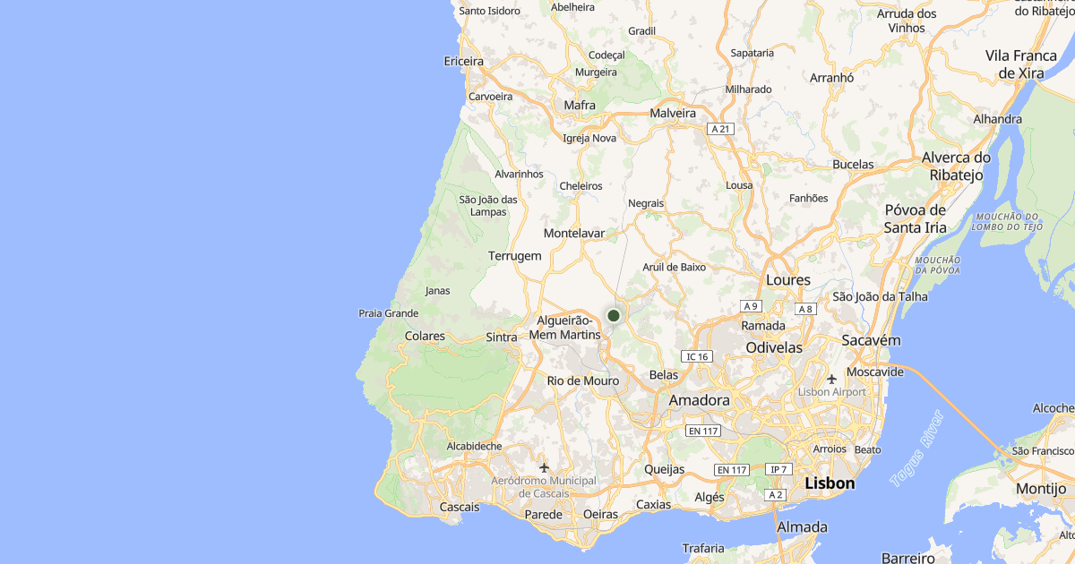 Mapa do concelho de Sintra