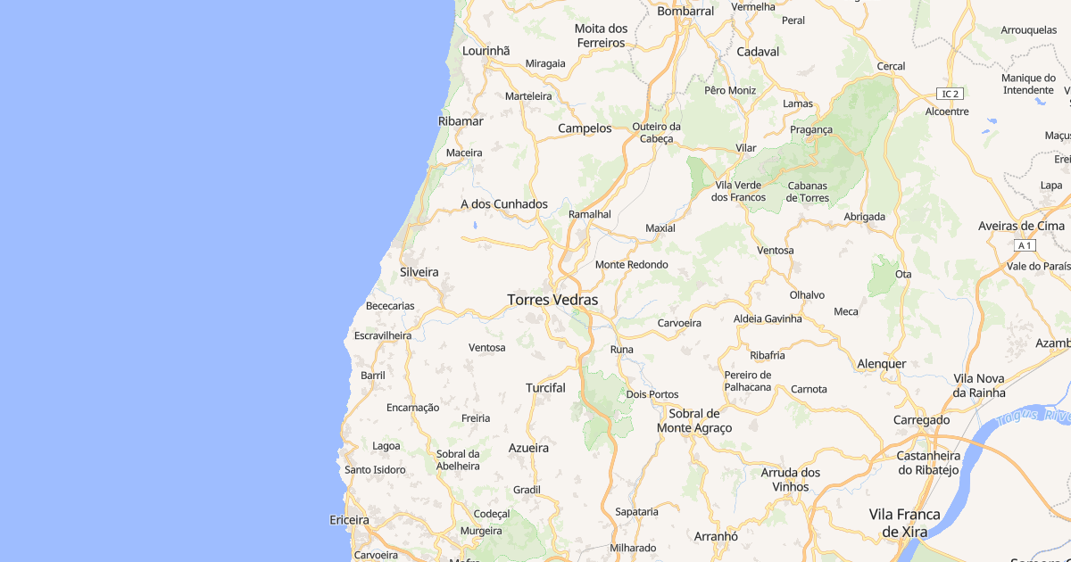 Mapa do concelho de Torres Vedras