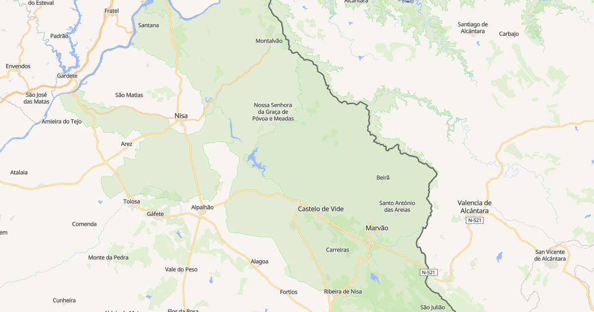 Mapa do concelho de Castelo de Vide