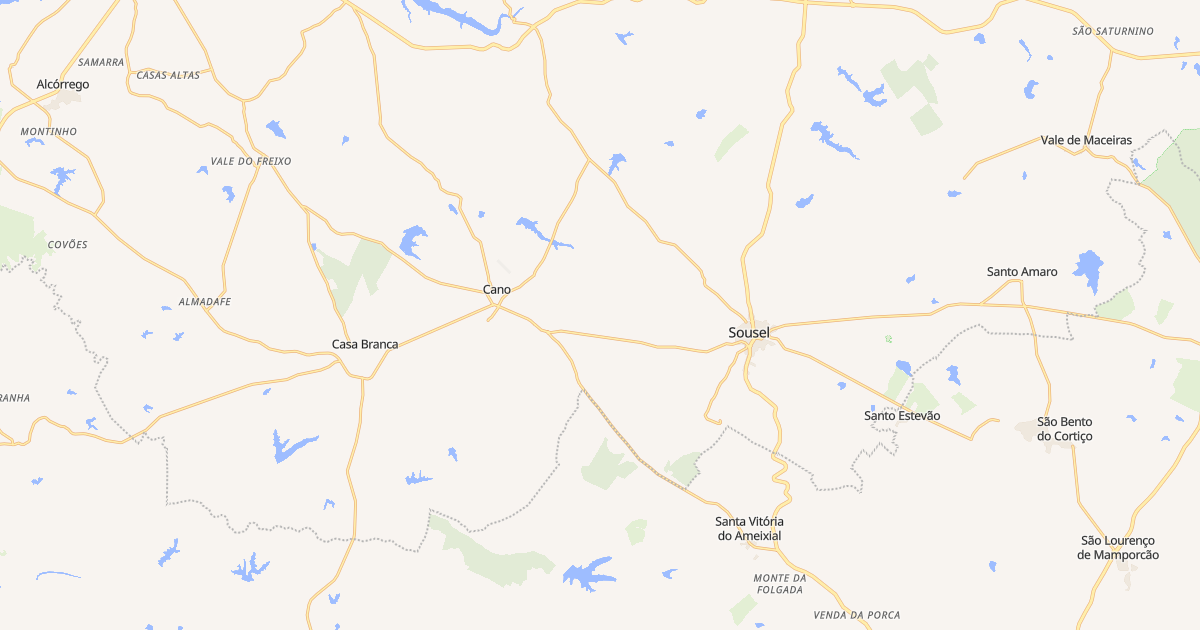 Mapa do concelho de Sousel
