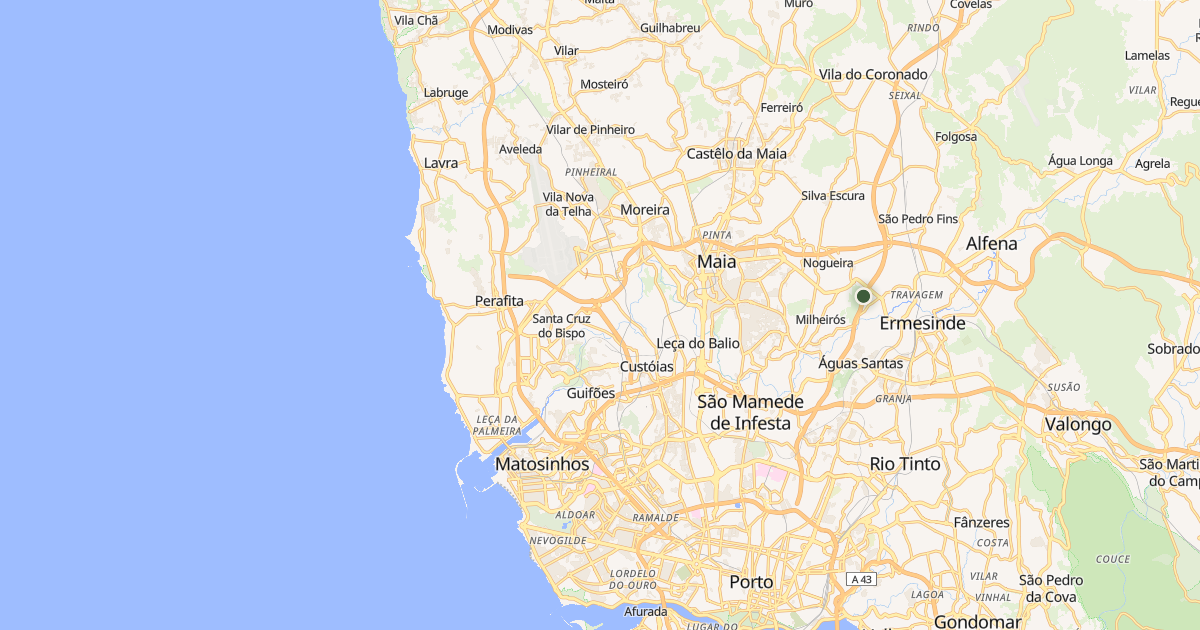 Mapa do concelho de Matosinhos