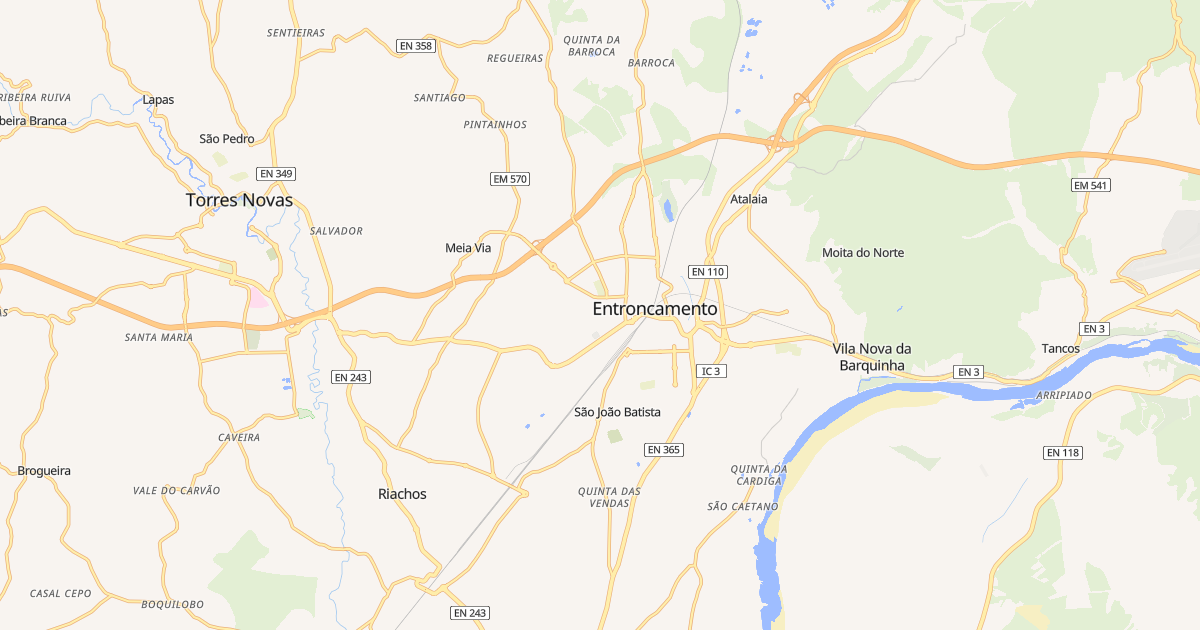 Mapa do concelho de Entroncamento, Santarém