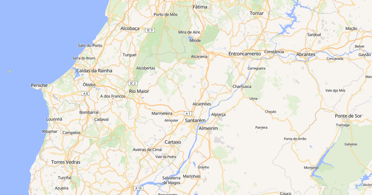 Mapa do concelho de Santarém