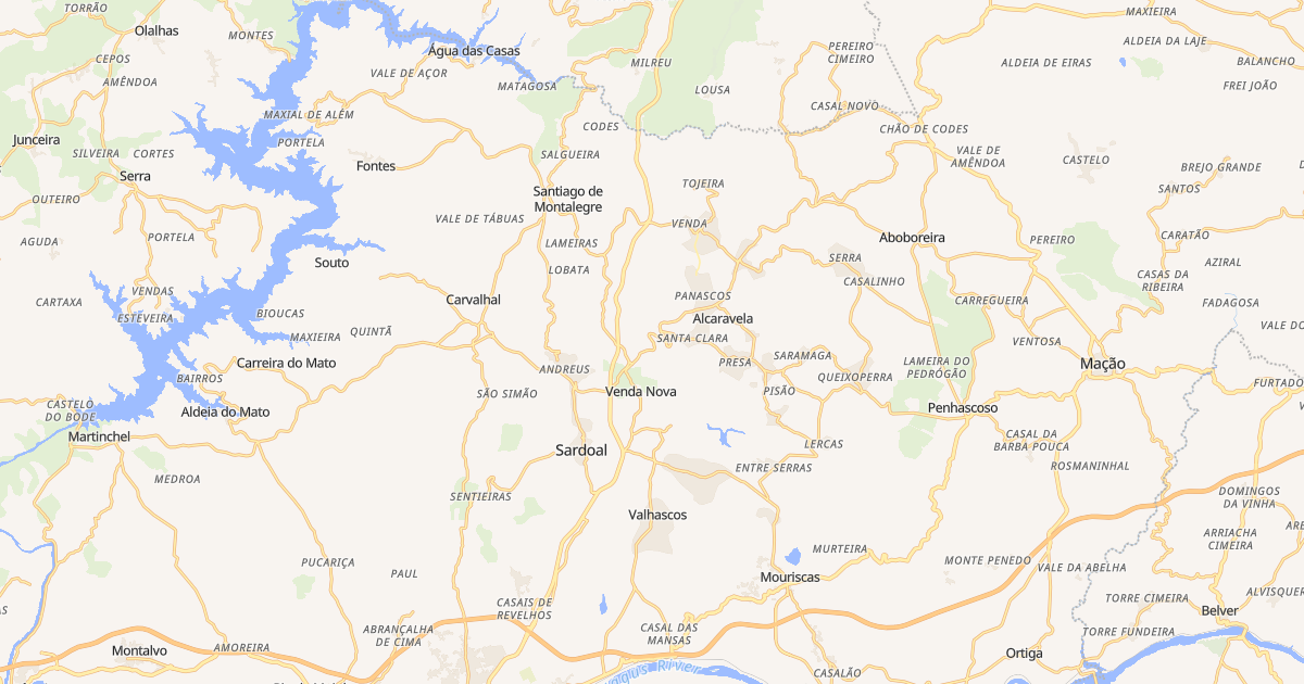 Mapa do concelho de Sardoal