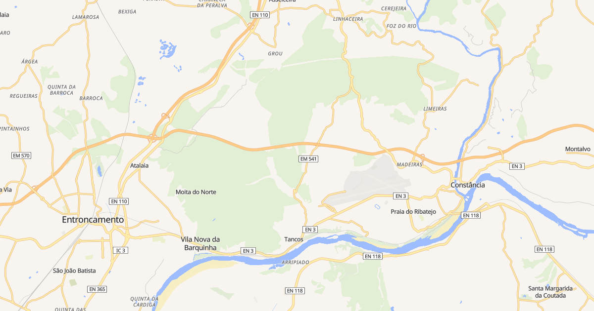 Mapa do concelho de Vila Nova da Barquinha