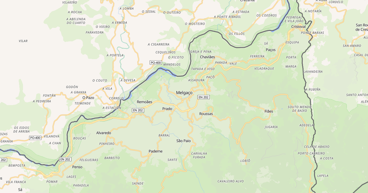Mapa do concelho de Melgaço