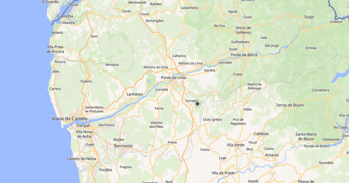 Mapa do concelho de Ponte de Lima