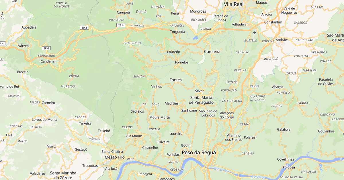 Mapa do concelho de Santa Marta de Penaguião