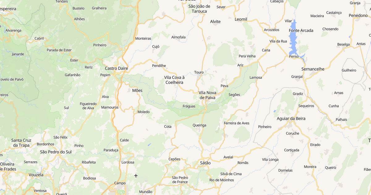 Mapa do concelho de Vila Nova de Paiva